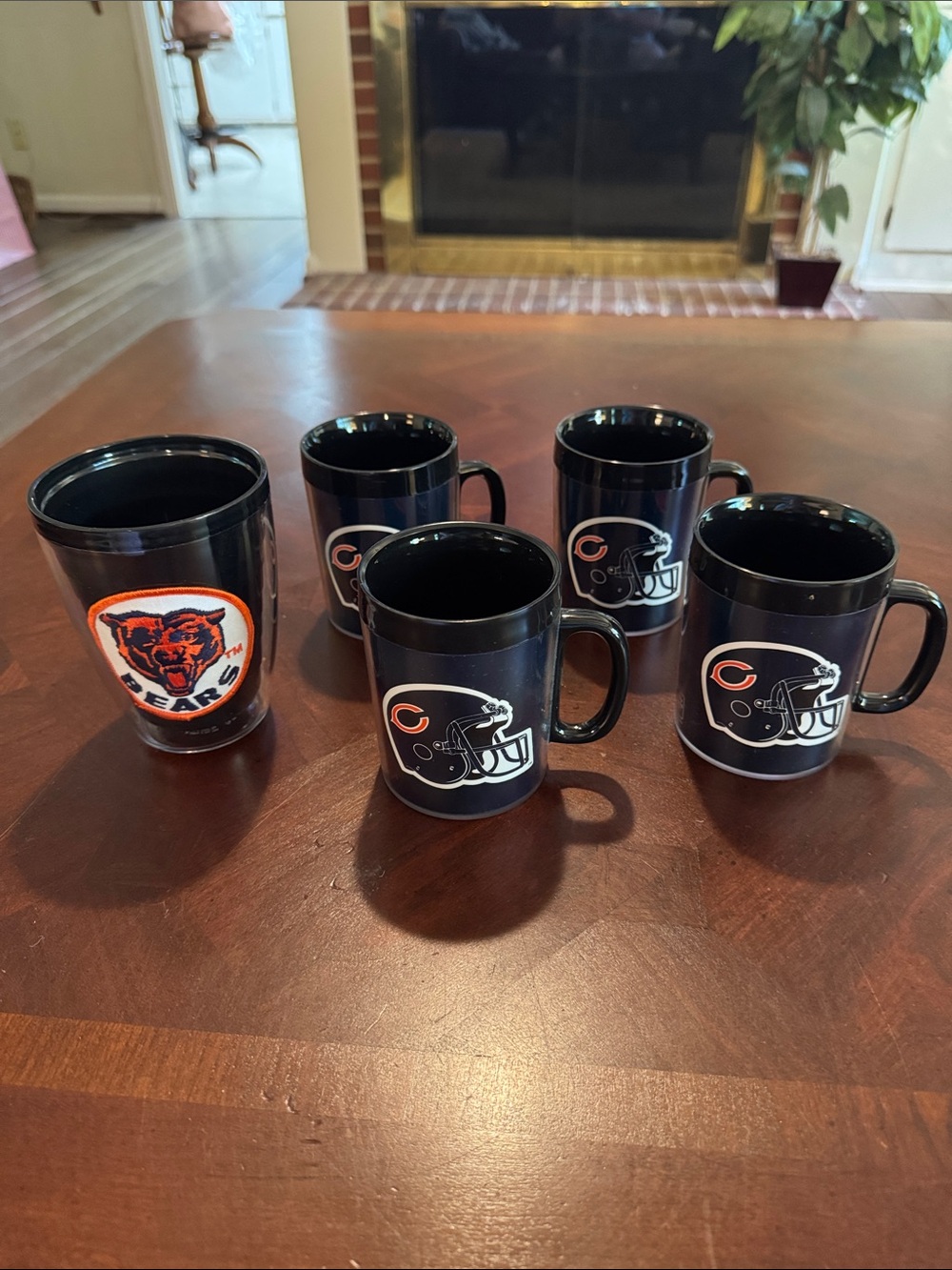 Chicago Bears Black Double-Walled Mugs/ Tumbler - Set of 5
